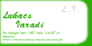lukacs varadi business card